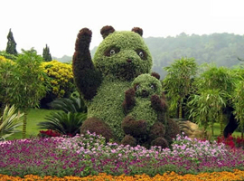 仿真卡通动物植物雕塑熊猫